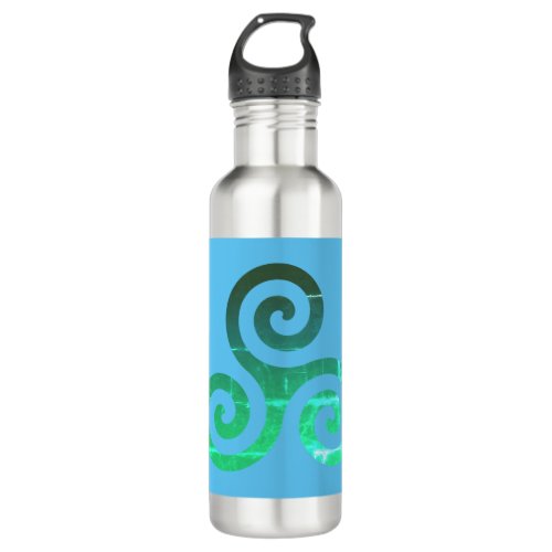 Emerald Triskele Ancient Celtic Symbol Stainless Steel Water Bottle