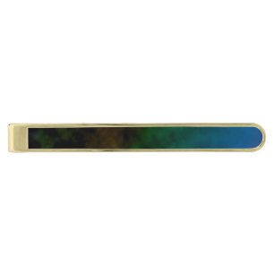 Emerald Twilight Gold Finish Tie Bar