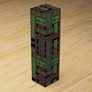 Emerald Twilight Stained Glass Wine Gift Box