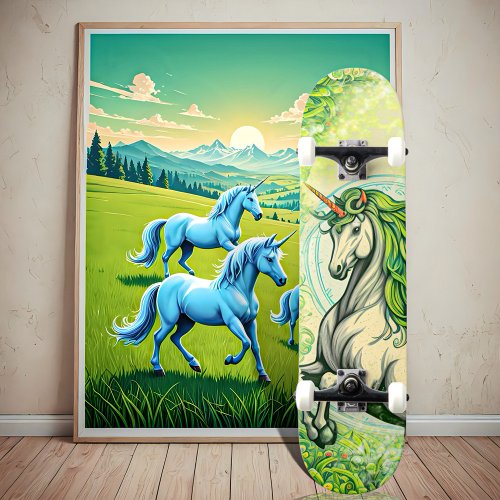 Emerald Unicorn Skateboard