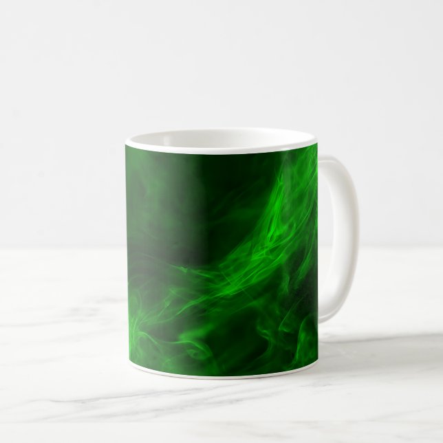 Emerald Vapor Glow Coffee Mug (Front Right)