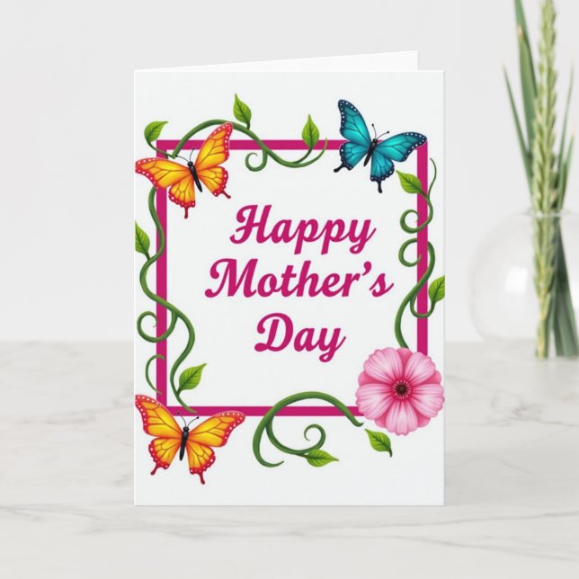 Emerald Vines Mothers Day Card (Front)