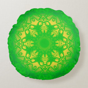 Emerald Vitality Round Pillow