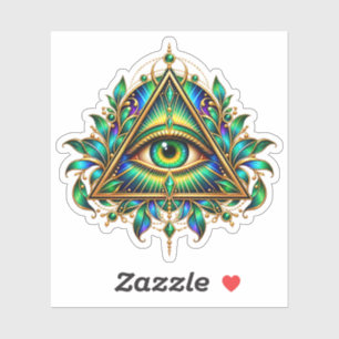 Emerald Watcher Custom-Cut Vinyl Sticker