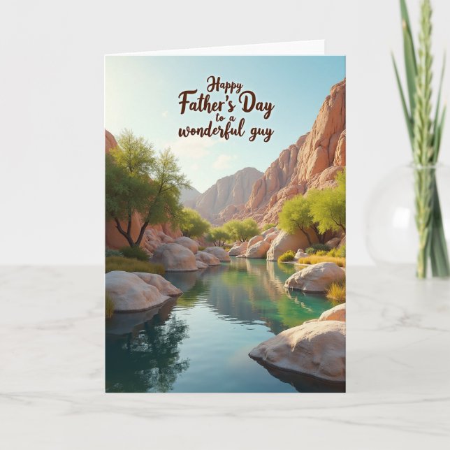 Emerald Water Fathers Day Card (Front)