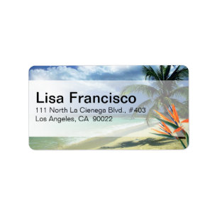 Emerald Waters Tropical Beach Hawaii Jamaica Label