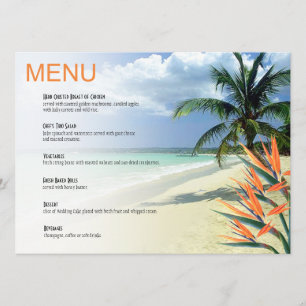 Emerald Waters Tropical Beach Wedding Menu papaya