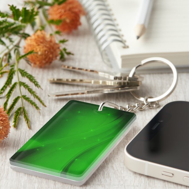 Emerald  Wave Keychain (Front Right)