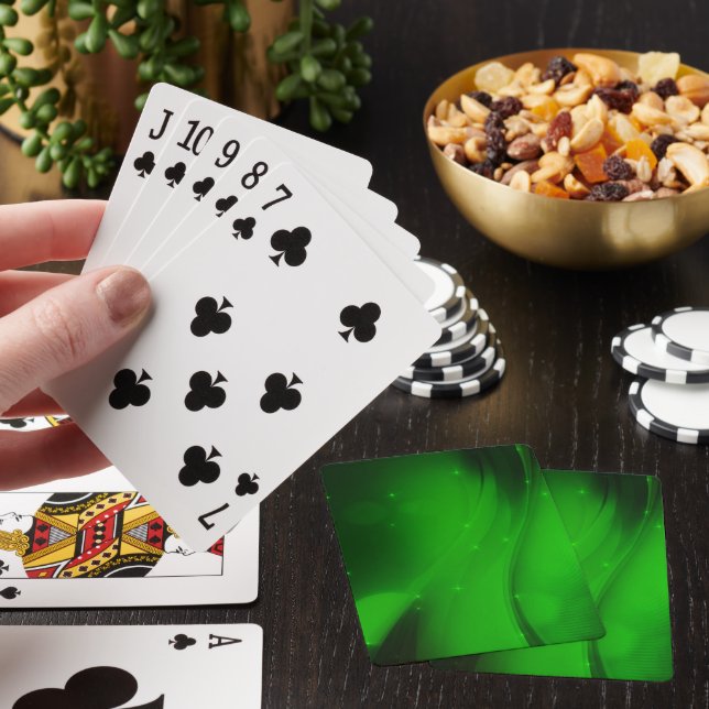 Emerald Wave Poker Cards (In Situ)