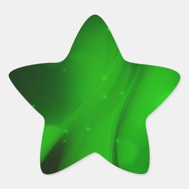 Emerald Wave Star Sticker (Front)