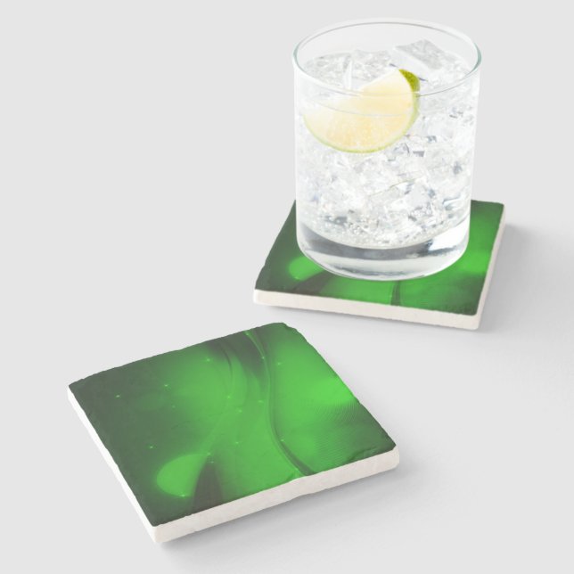 Emerald Wave Stone Coaster (Side)