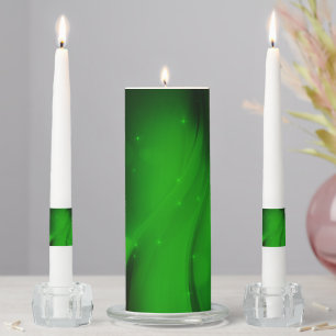 Emerald  Wave Unity Candle Set