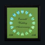 Emerald Wedding Anniversary Gift Box<br><div class="desc">Emerald Wedding Anniversary gift box. Theme - 55th stylish elegant Gift Box.</div>