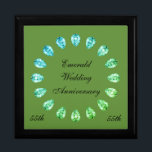 Emerald Wedding Anniversary Gift Box<br><div class="desc">Emerald Wedding Anniversary gift box. Theme - 55th stylish elegant Gift Box.</div>