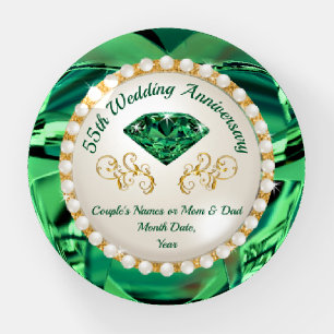 Emerald Wedding Anniversary Gifts for Couples, Paperweight