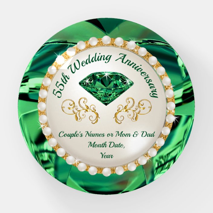 Emerald Anniversary Gifts
 Emerald Wedding Anniversary Gifts for Couples Paperweight