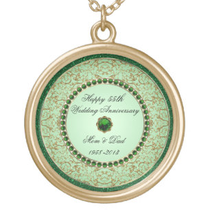 Emerald Wedding Anniversary Necklace