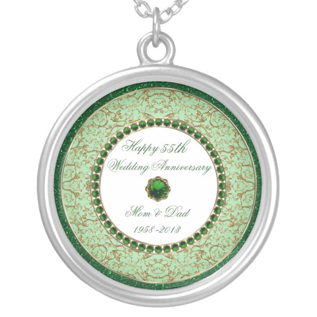 Emerald Wedding Anniversary Necklace (Front)