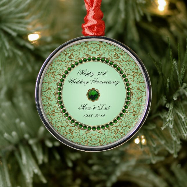 Emerald Wedding Anniversary Ornament (Tree)