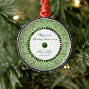 Emerald Wedding Anniversary Ornament