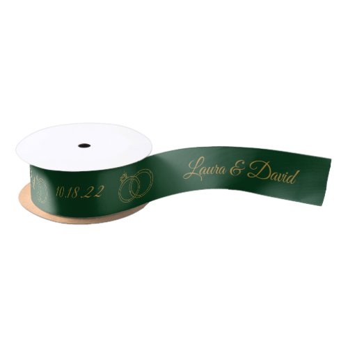 Emerald Wedding Personalized Name Ribbon