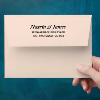Emerald Wedding Return Address Envelope