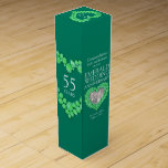 Emerald wedding sparkle stones photo wine box<br><div class="desc">55th Emerald Anniversary gift wine or spirits box. Beautiful green emeralds in hearts with photo stone template emerald Wedding Anniversary wine box packaging. Customize with your own recipients name or relatives details and photo. The 55th Anniversary year is traditionally associated with emerald's. Currently reads Congratulations Kathy and Richardo on your...</div>