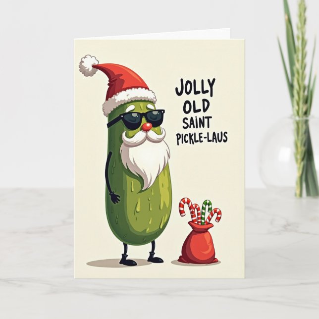 Emerald Whimsy Christmas Card (Front)