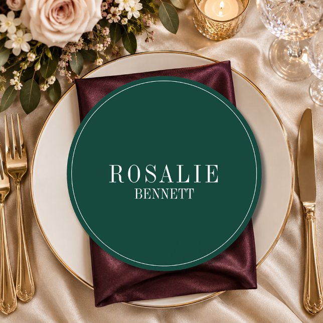 Emerald Whimsy Formal Round Wedding Guest Place  Program (Creator Uploaded)