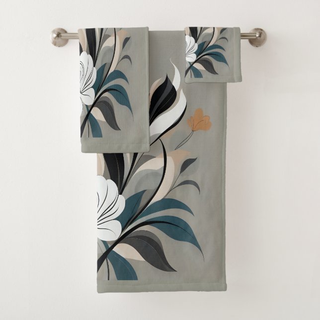 Emerald Whirlwind Bath Towel Set (Insitu)