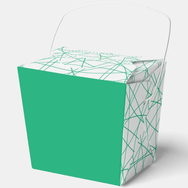 Emerald White Accent Favor Box – Customizable (Front)