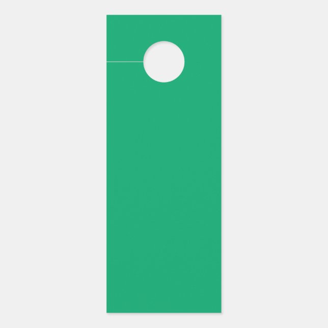 Emerald & White Custom Door Hanger (Front)
