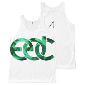 Emerald/white EDM All-Over-Print Tank Top (Front and Back)