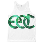 Emerald/white EDM All-Over-Print Tank Top (Front)