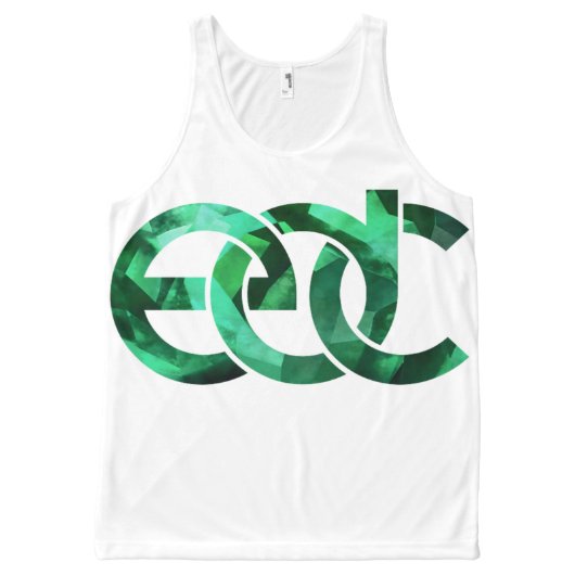 Emerald/white EDM All-Over-Print Tank Top (Front)