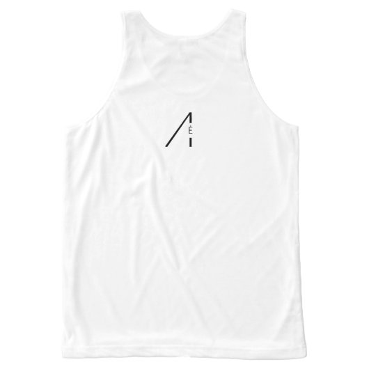 Emerald/white EDM All-Over-Print Tank Top (Back)