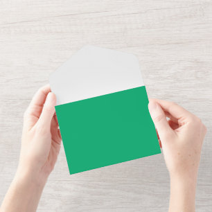 Emerald & White Wedding Mailer – Customizable All In One Invitation