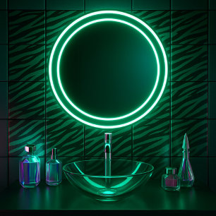 Emerald Wild Glam Zebra Stripe Ceramic Tile