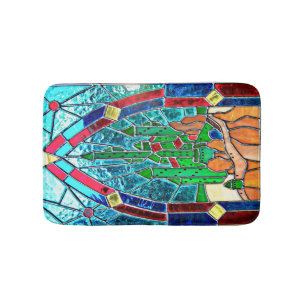 Emerald Wizard of Oz Stainglass Castle Bath Mat