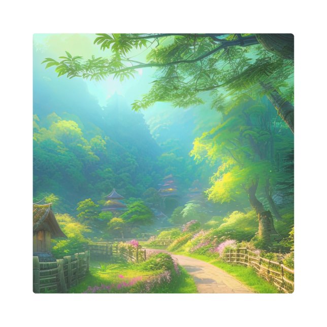 Emerald Woodlands Metal Print (Front)