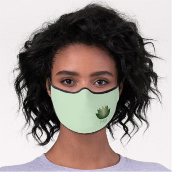 Emerald Yoga Lotus Flower  Premium Face Mask by Egg_Tooth at Zazzle