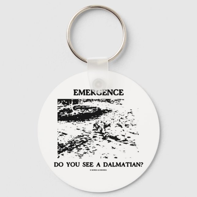 Emergence Do You See A Dalmatian? Keychain (Front)