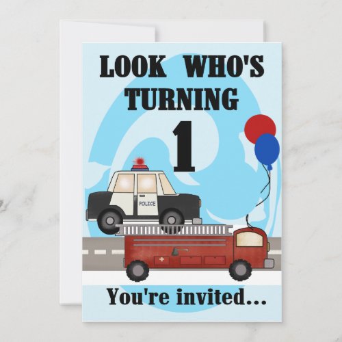 Emergency 1st Birthday Invites
