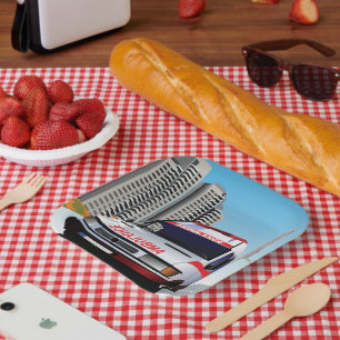 Emergency Ambulance in Cityscape Medical Rescue  Paper Plates