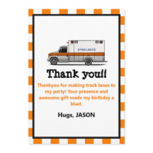 Emergency Ambulance Medic Boys Birthday Invitation
