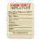 Emergency and Important phone numbers 3"x4" magnet