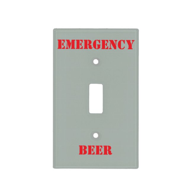 EMERGENCY BEER - Light Switch Cover (Front)