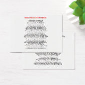 Emergency Bible Numbers CARDS (Desk)
