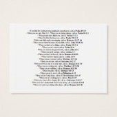 Emergency Bible Numbers CARDS (Back)