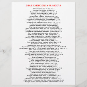 Emergency Bible Numbers FLYER